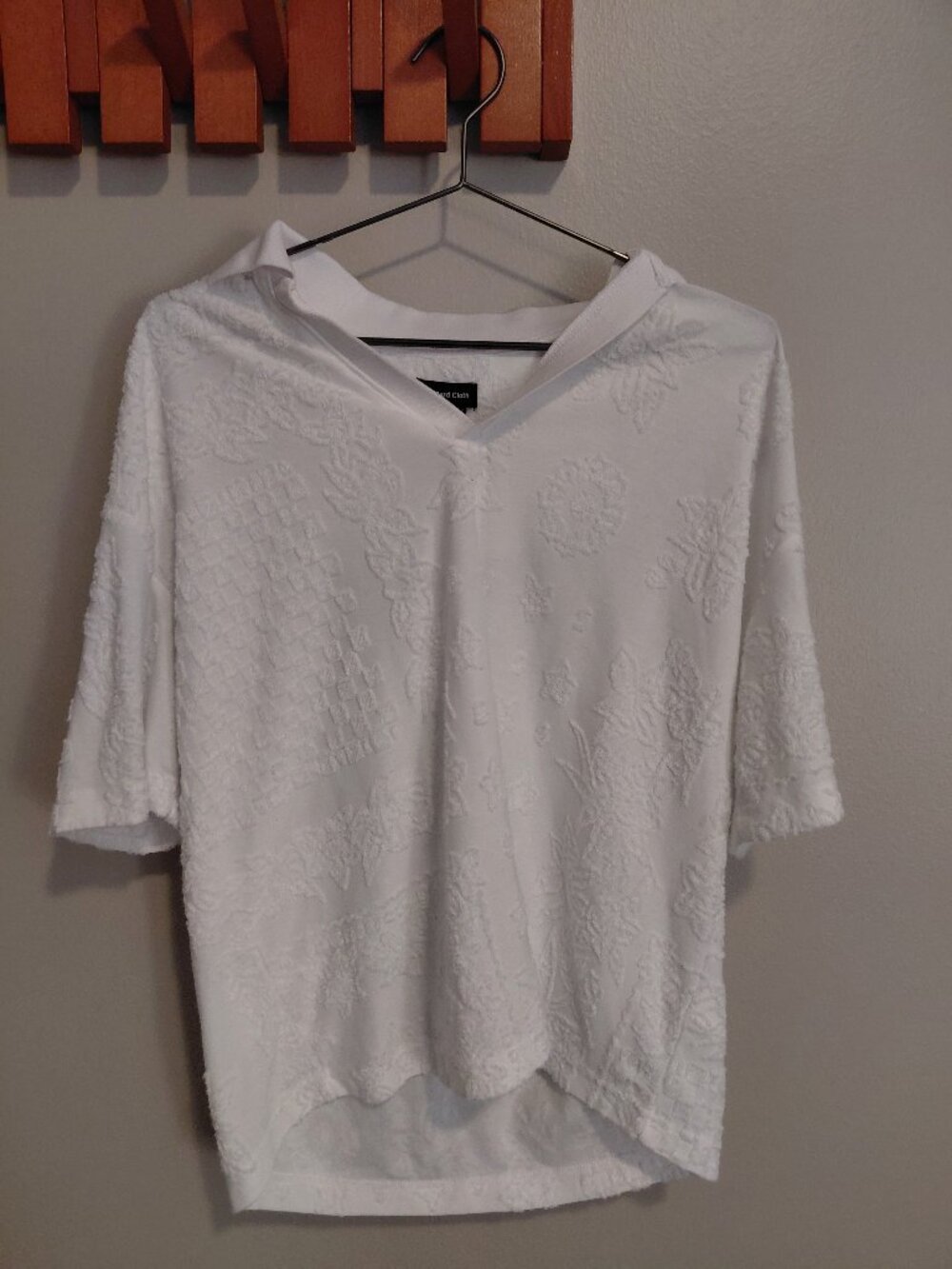 Urban Outfitters Men White Textured Shirt